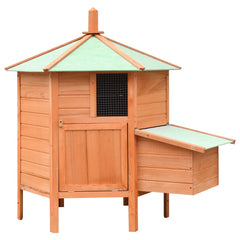 170645 vidaXL Chicken Cage Solid Pine & Fir Wood 126x117x125 cm 2