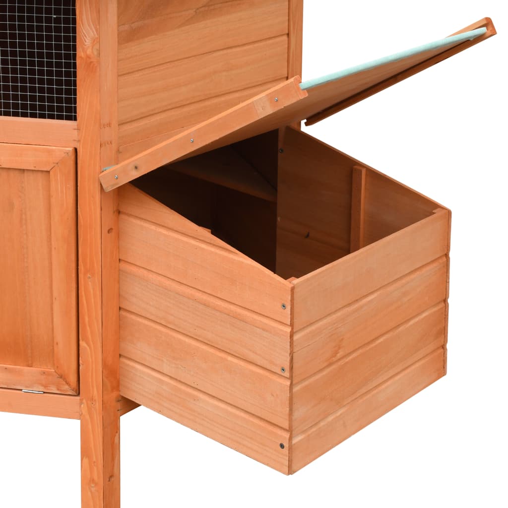 170645 vidaXL Chicken Cage Solid Pine & Fir Wood 126x117x125 cm 4