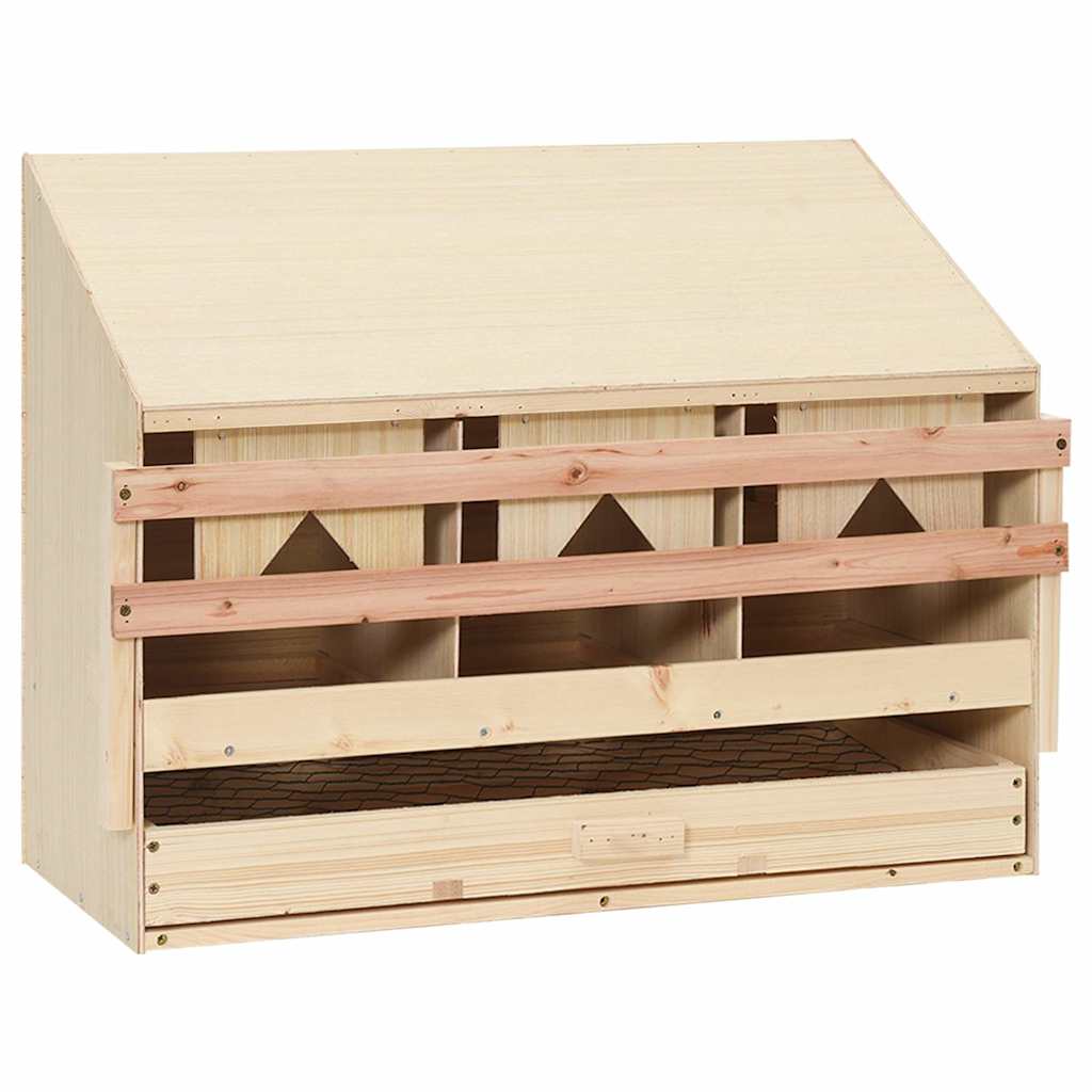 vidaXL Chicken Laying Nest | Brown and natural wood 1