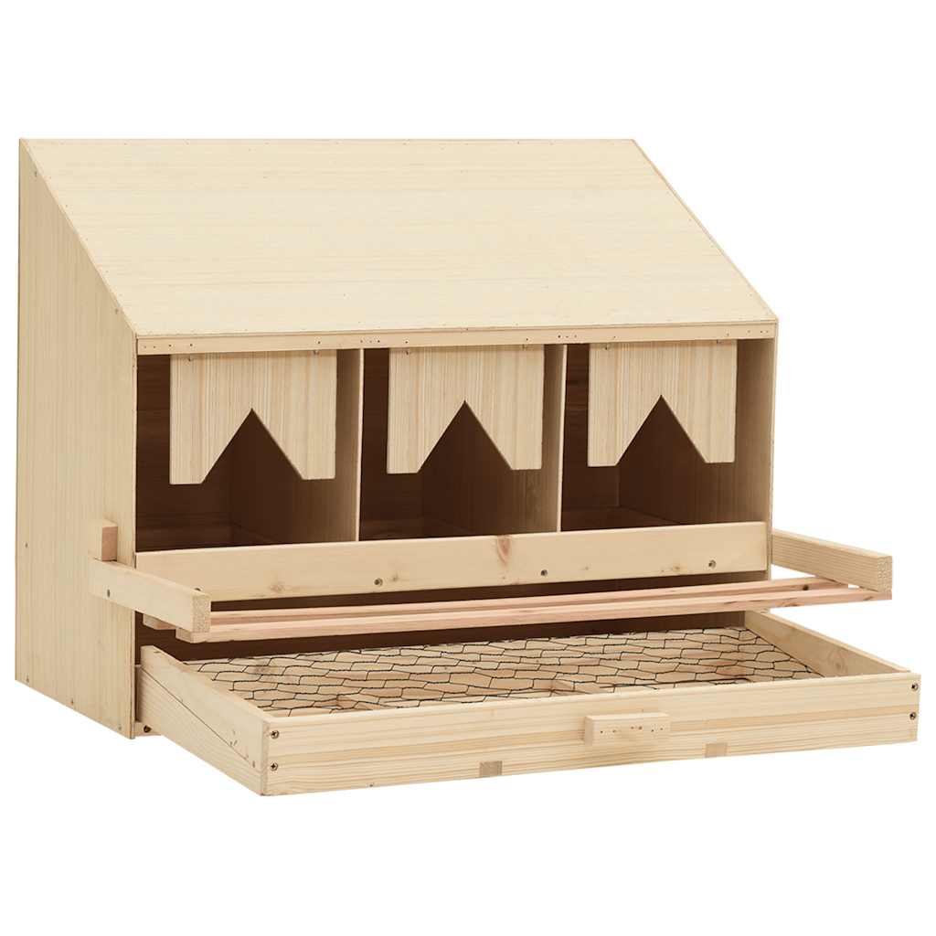 vidaXL Chicken Laying Nest | Brown and natural wood 3