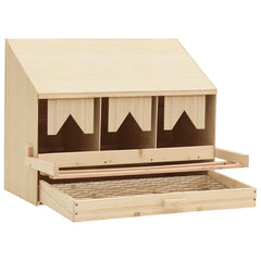 vidaXL Chicken Laying Nest | Brown and natural wood 3