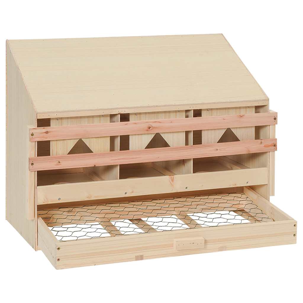 vidaXL Chicken Laying Nest | Brown and natural wood 4