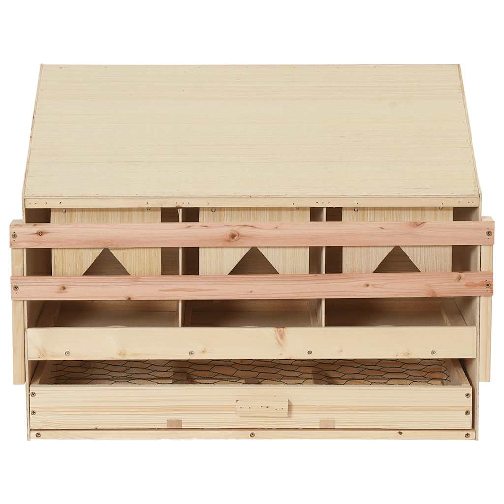 vidaXL Chicken Laying Nest | Brown and natural wood 5