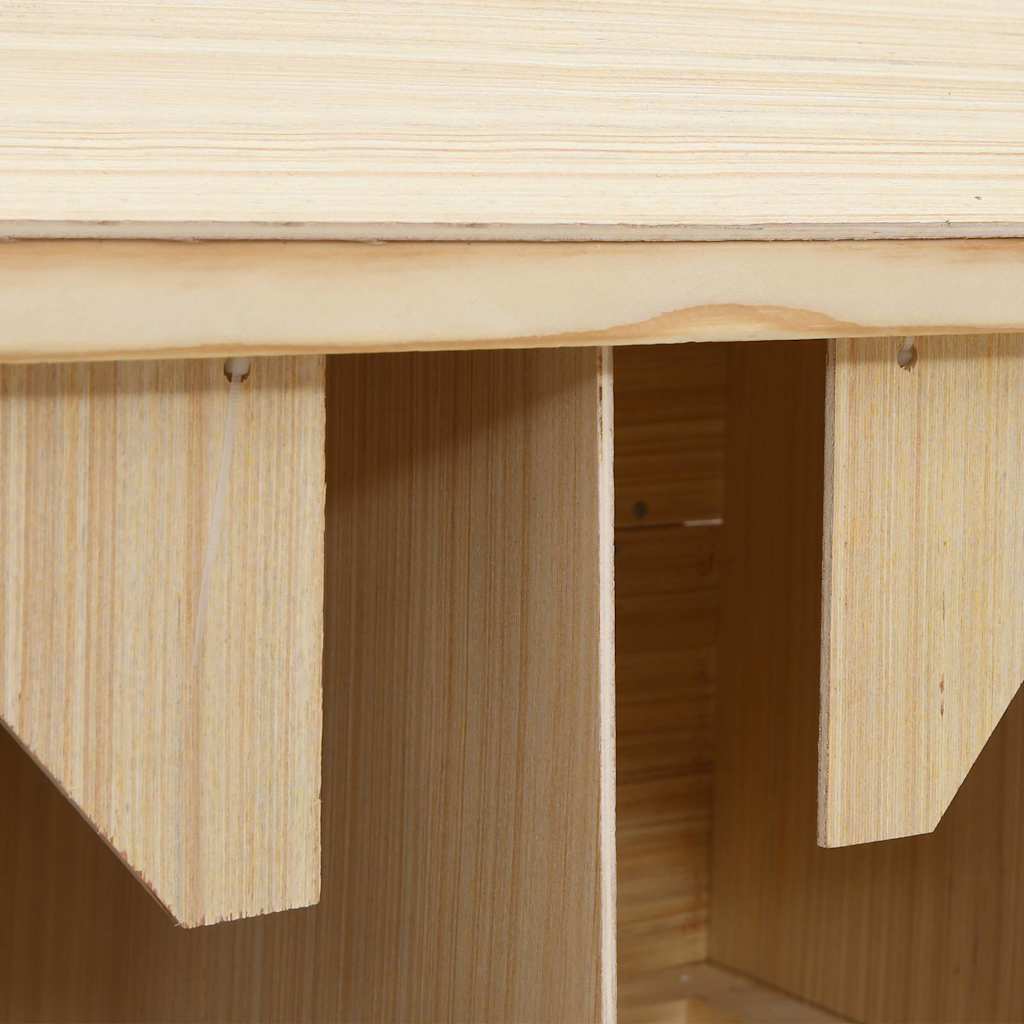 vidaXL Chicken Laying Nest | Brown and natural wood 6