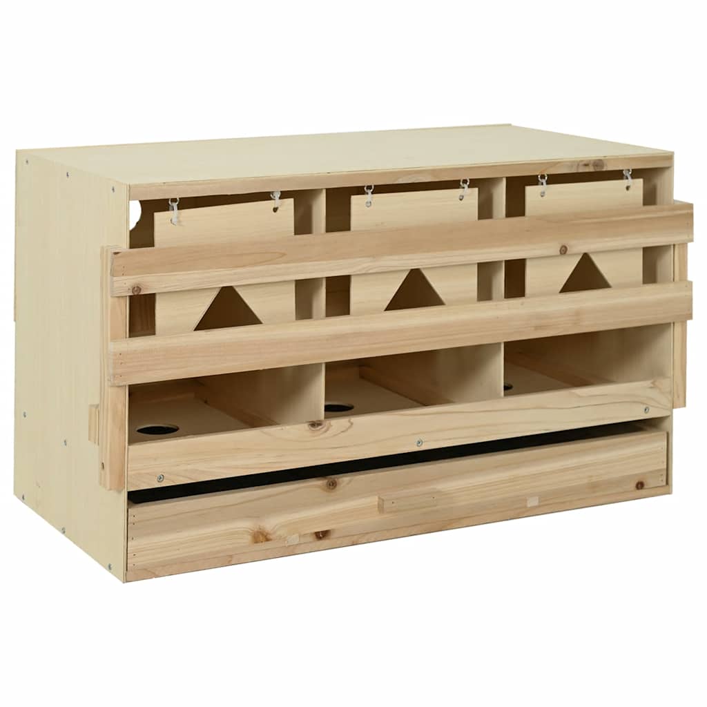 vidaXL Chicken Laying Nest | Brown and natural wood colour 1