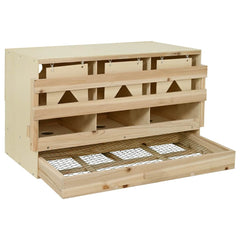 vidaXL Chicken Laying Nest | Brown and natural wood colour 4