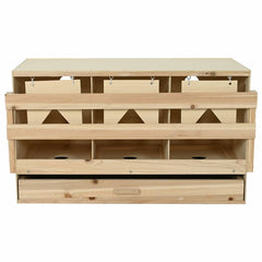 vidaXL Chicken Laying Nest | Brown and natural wood colour 5