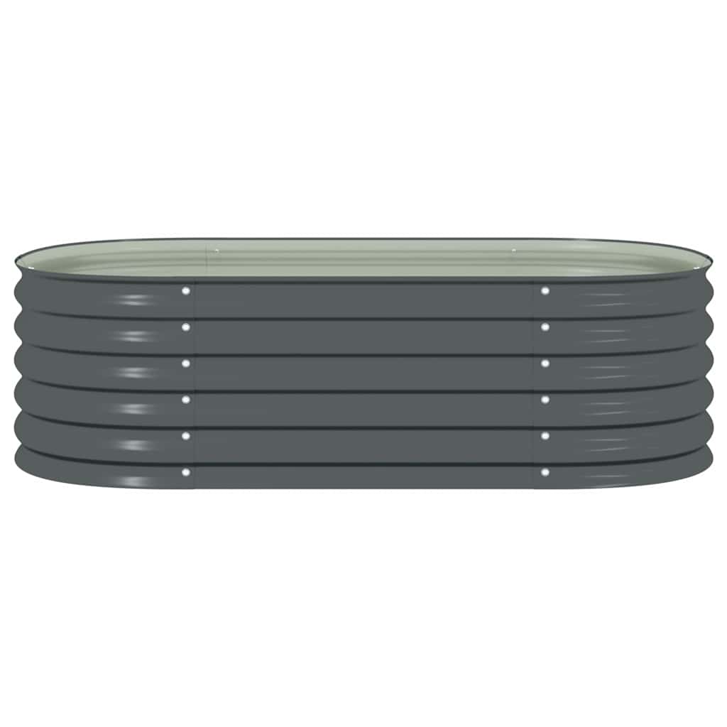 Raised Bed 160 x 80 x 44 cm Steel Grey