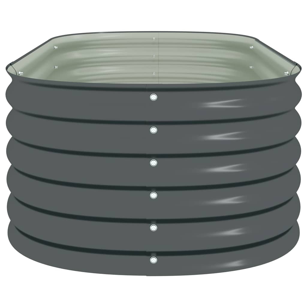Raised Bed 160 x 80 x 44 cm Steel Grey