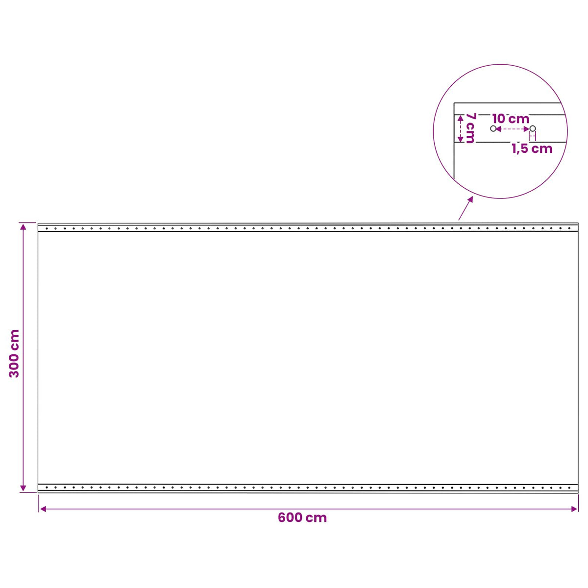 Leno Tarpaulin 260 g/m² White