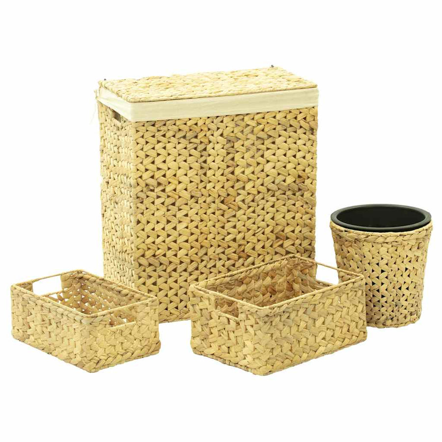 247344 vidaXL 4 Piece Bathroom Set Water Hyacinth 1
