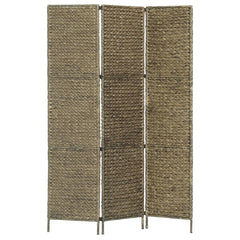 3-Panel Room Divider 116x160 cm Water Hyacinth Brown 3