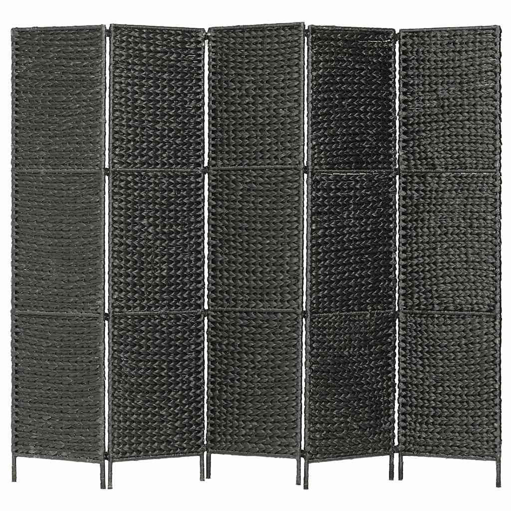 3-Panel Room Divider 116x160 cm Water Hyacinth Black 5