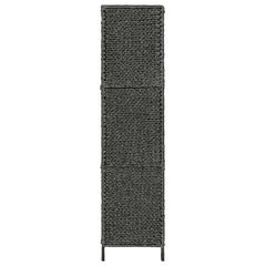 vidaXL 5-Panel Room Divider Black 193x160 cm Water Hyacinth 4