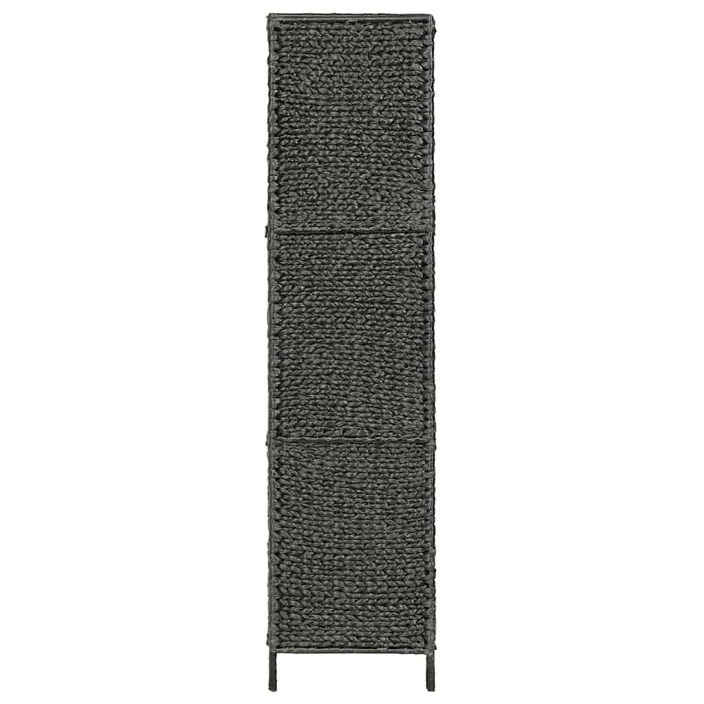 3-Panel Room Divider 116x160 cm Water Hyacinth Black 5