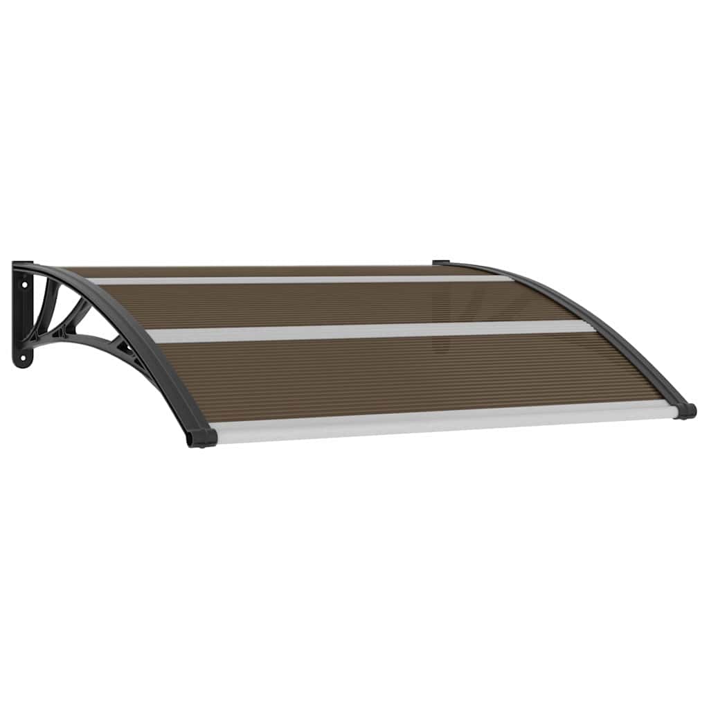 vidaXL Door Canopy Black 120x100 cm PC 2