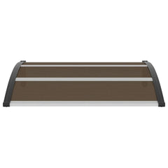 vidaXL Door Canopy Black 120x100 cm PC 4