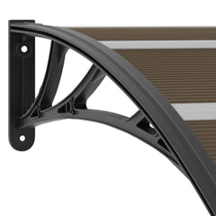 vidaXL Door Canopy Black 120x100 cm PC 6