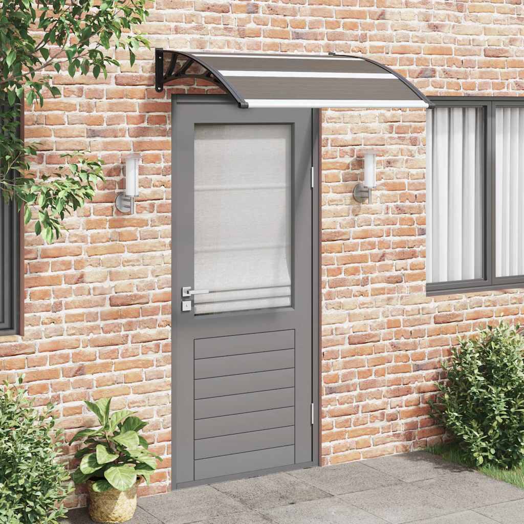 vidaXL Door Canopy Black 120x100 cm PC 1