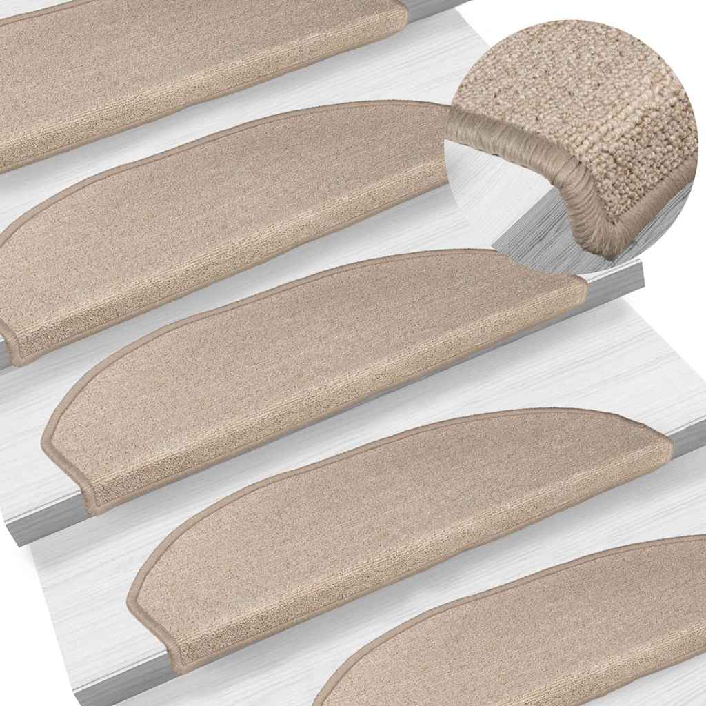 Stair Mats Half Round 15 in Taupe