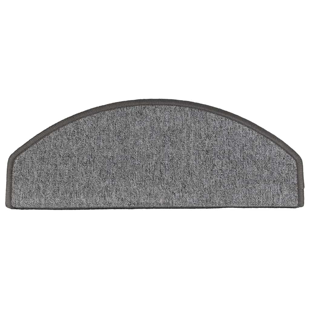 vidaXL Stair mats 15 pcs 65 x 24 x 4 cm Non-Slip Dark Grey 6