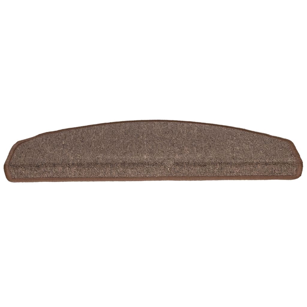 vidaXL Stair mats 15 pcs 65 x 24 x 4 cm Coffee Brown 4