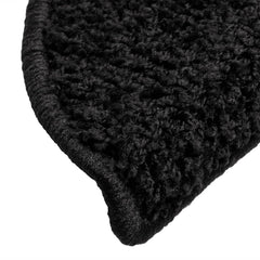vidaXL Stair Mats 15 pcs 56x17x3 cm Black Half Round 6