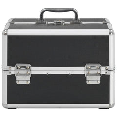 vidaXL Make-up Case 22x30x21 cm Black Aluminium 3