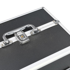 vidaXL Make-up Case 22x30x21 cm Black Aluminium 5