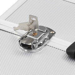 vidaXL Make-up Case 38x23x34 cm Silver Aluminium 6