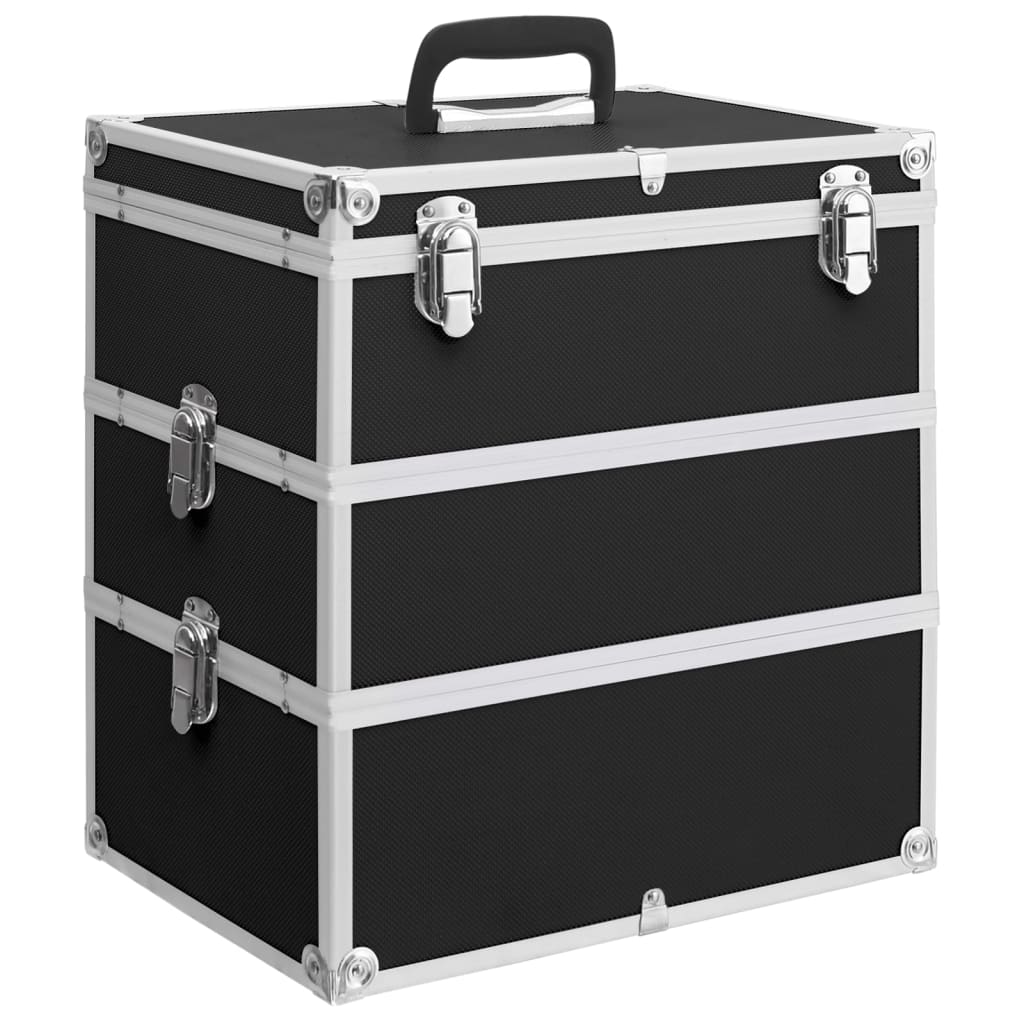 Make-up Case 37x24x40 cm Aluminium Black