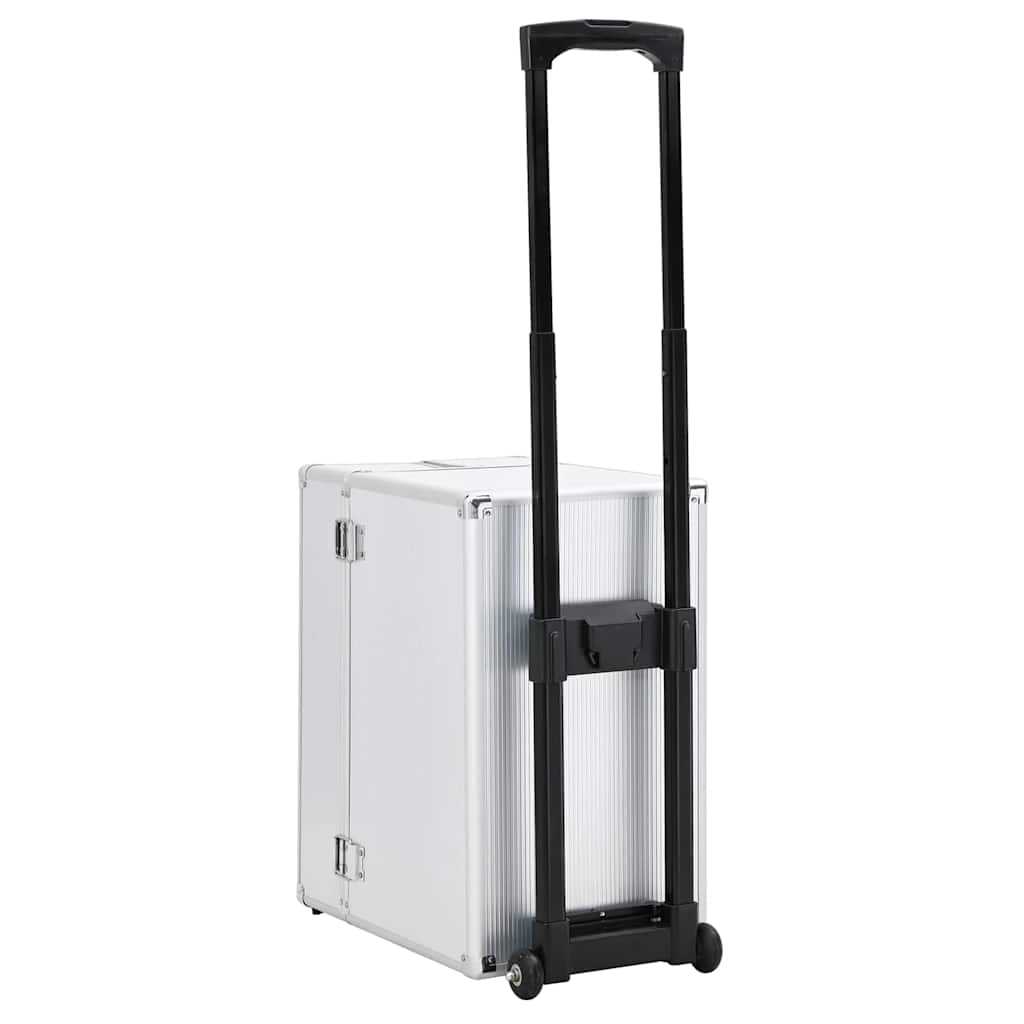vidaXL Pilot Trolley 47x39x27 cm Silver Aluminium 3