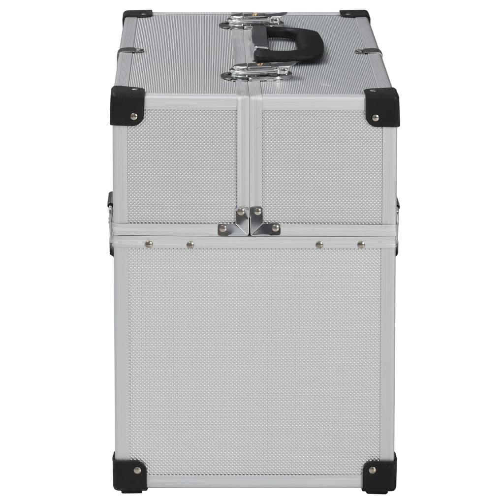 vidaXL Tool Case 38x22.5x34 cm Silver Aluminum 5