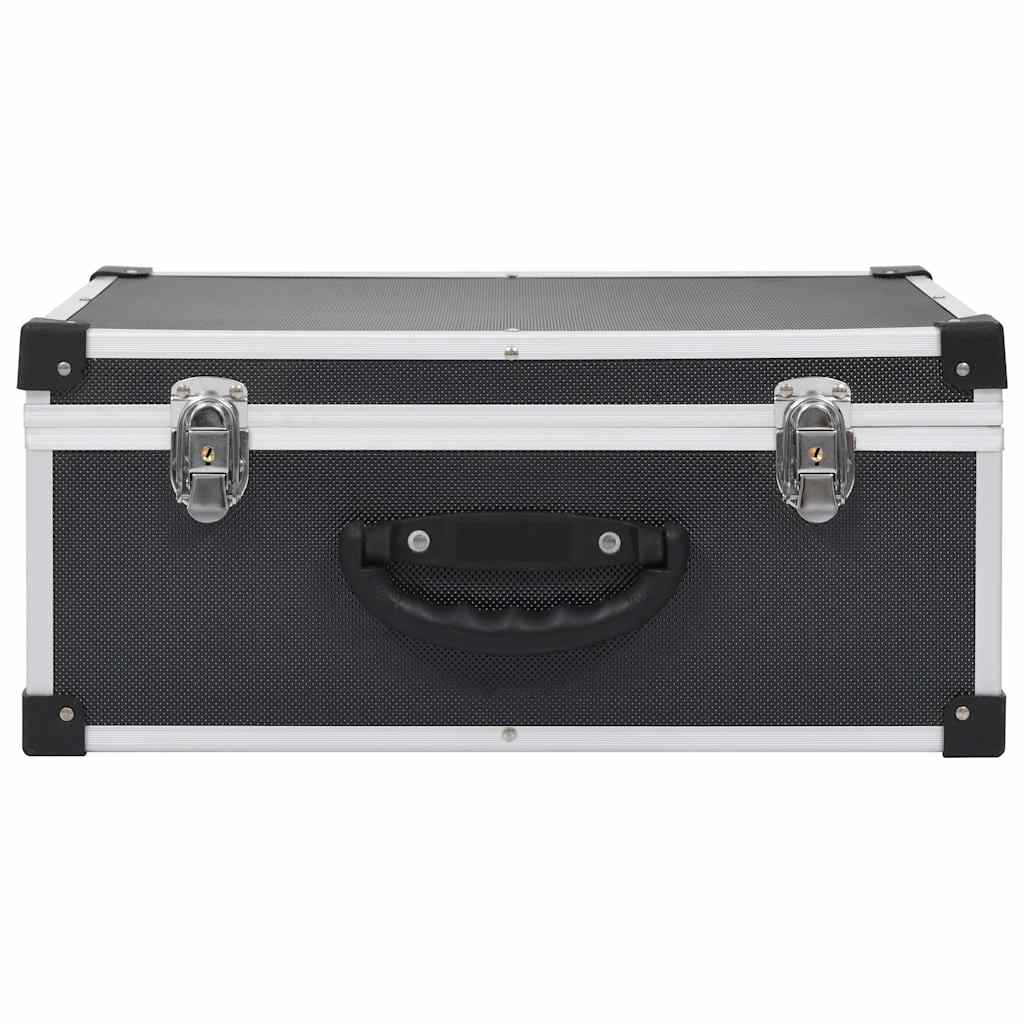 vidaXL CD Case for 60 CDs Aluminium ABS Black 3