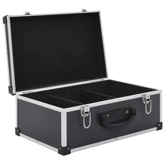 vidaXL CD Case for 60 CDs Aluminium ABS Black 5