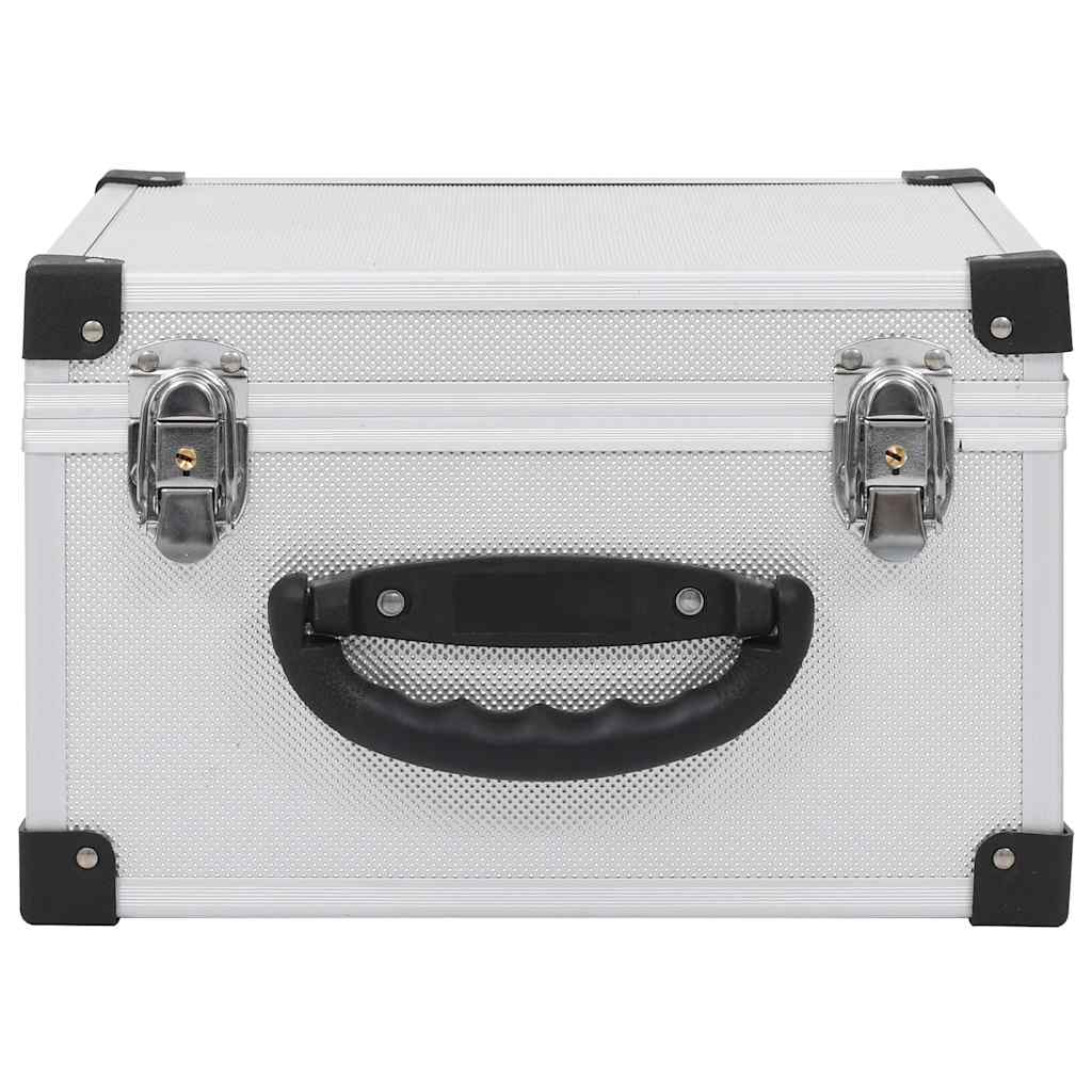 vidaXL CD Case for 40 CDs Aluminium ABS Silver 3