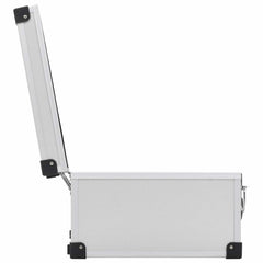 vidaXL CD Case for 40 CDs Aluminium ABS Silver 6