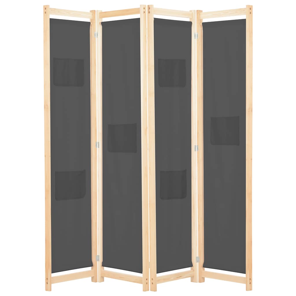 vidaXL 5-Panel Room Divider 200x170x4 cm Fabric