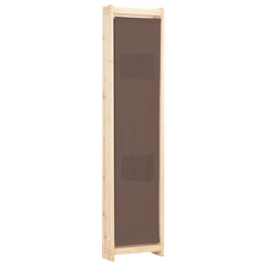 vidaXL 4-Panel Room Divider Brown 160x170x4 cm Fabric 4