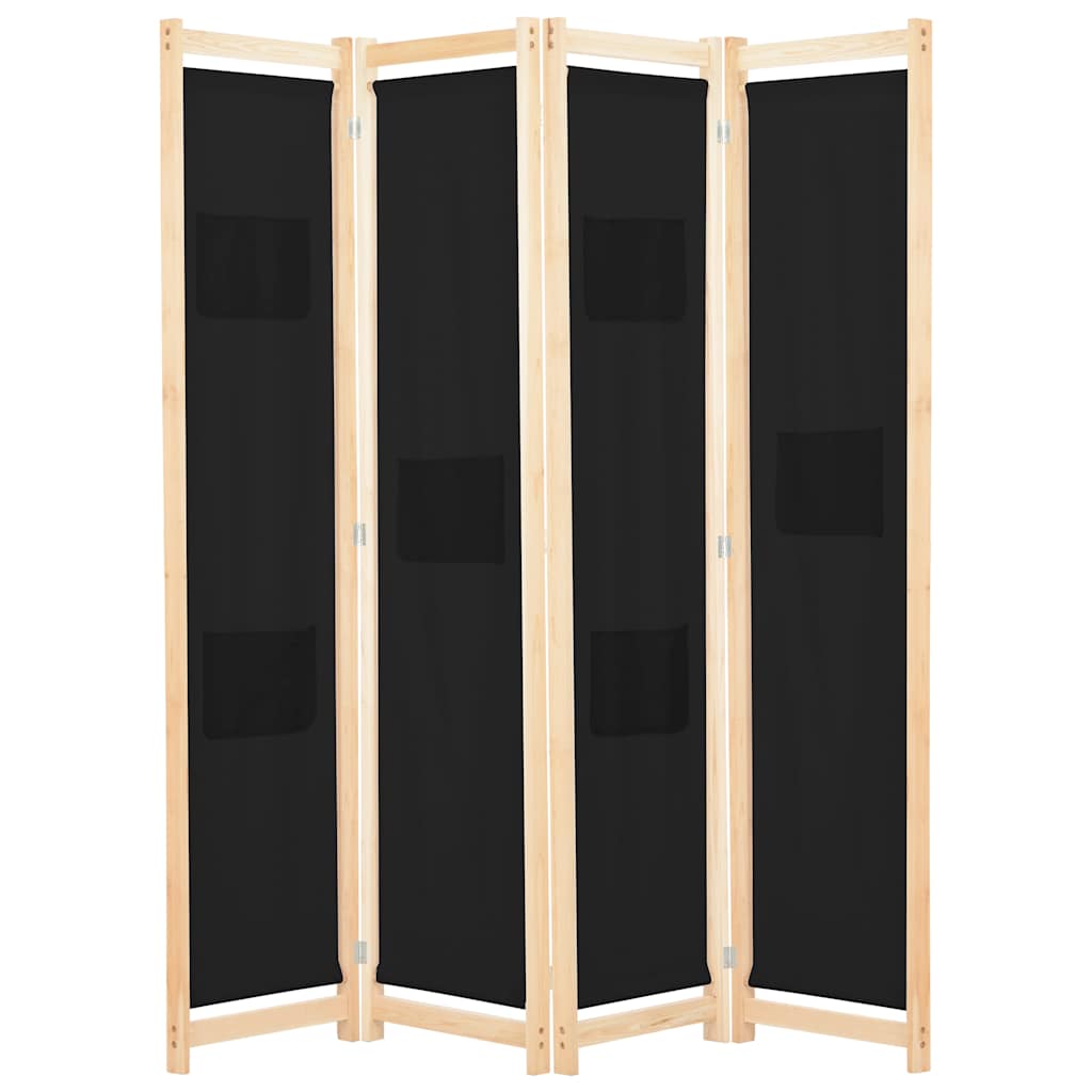 vidaXL 5-Panel Room Divider 200x170x4 cm Fabric