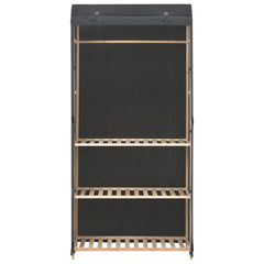 3-Tier Wardrobe 79x40x170 cm Fabric Grey