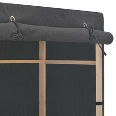 3-Tier Wardrobe 79x40x170 cm Fabric Grey