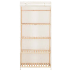 Wardrobe 79x40x170 cm Fabric White