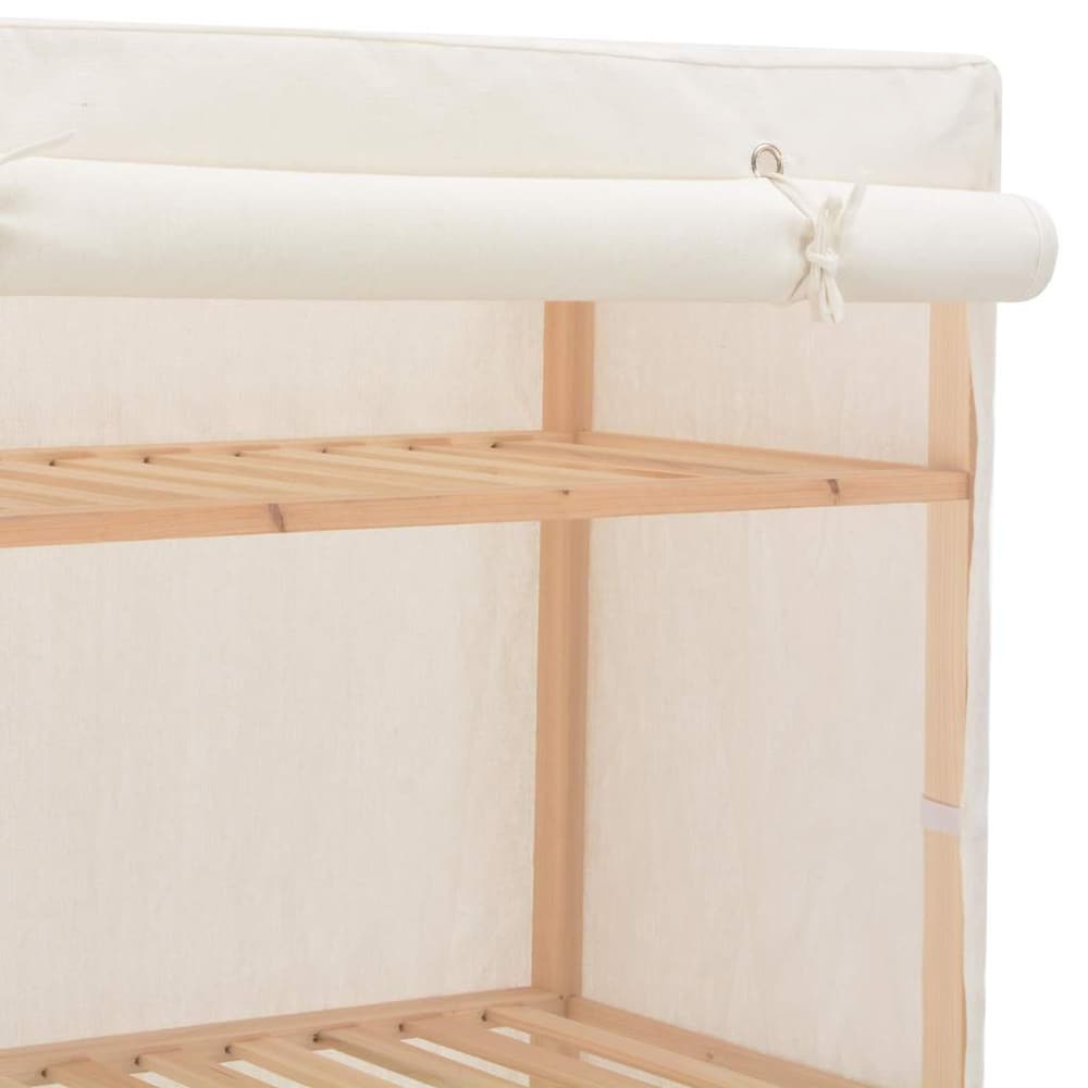 Wardrobe 79x40x170 cm Fabric White