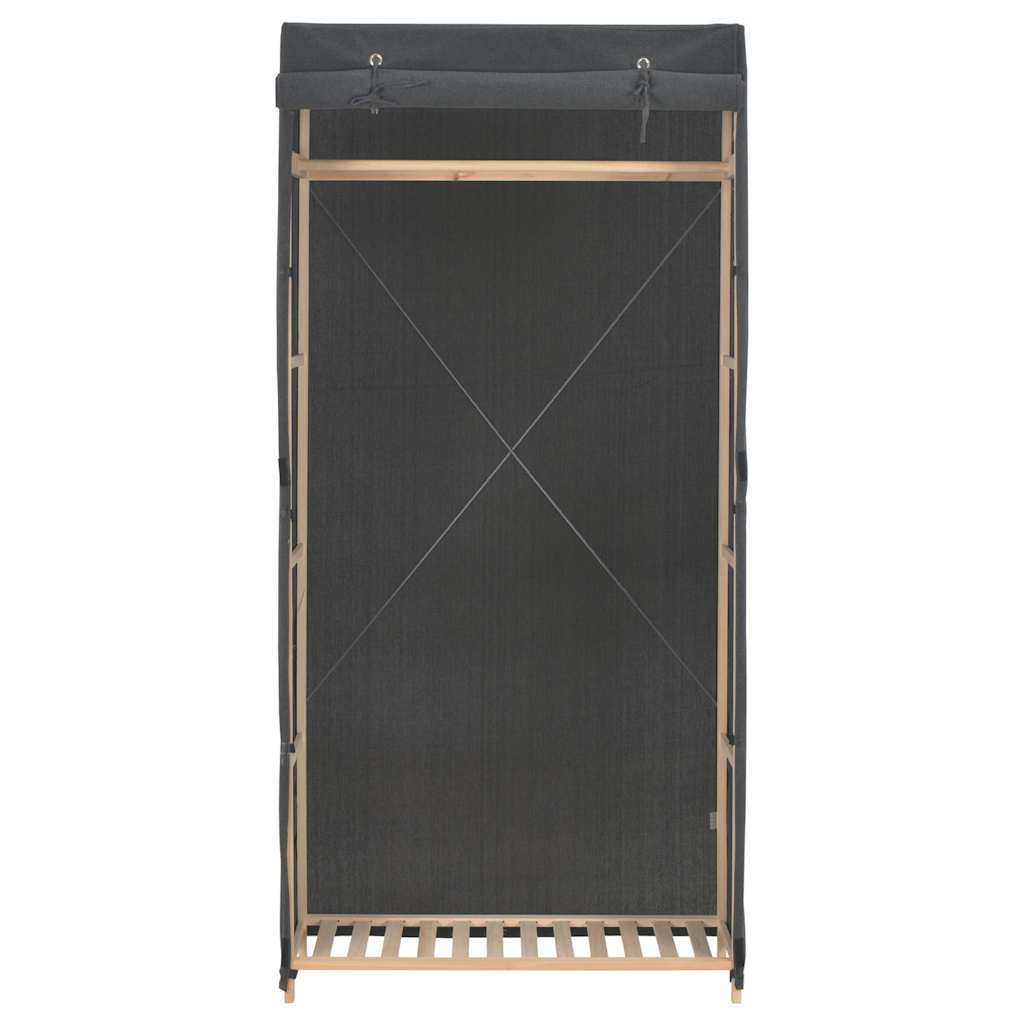 Wardrobe 79x40x170 cm Fabric Grey