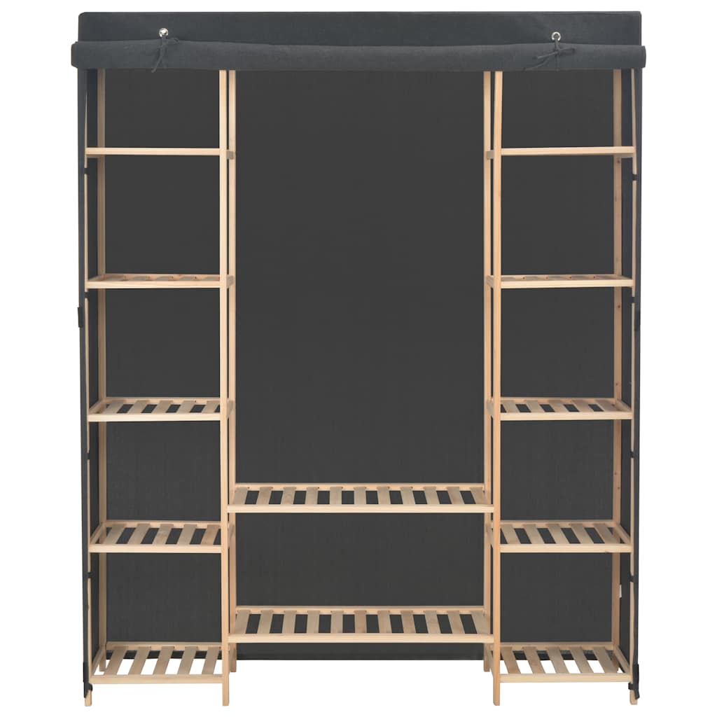 Wardrobe 135x40x170 cm Fabric Grey