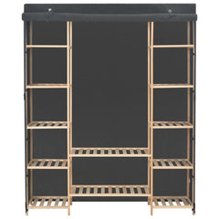 Wardrobe 135x40x170 cm Fabric Grey