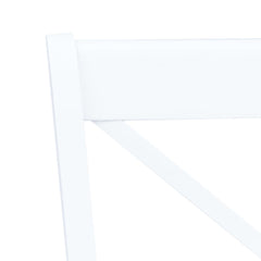 vidaXL Dining Chairs 2 pcs White Solid Rubber Wood 5