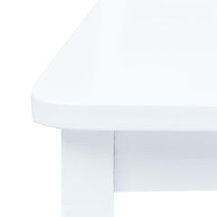 vidaXL Dining Chairs 2 pcs White Solid Rubber Wood 6