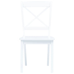vidaXL Dining Chairs 4 pcs White Solid Rubber Wood 3